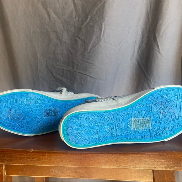 Blowfish Malibu Gray High-Top Sneakers with Buckle Detail Woman’s size 8 - Picture 4 of 9